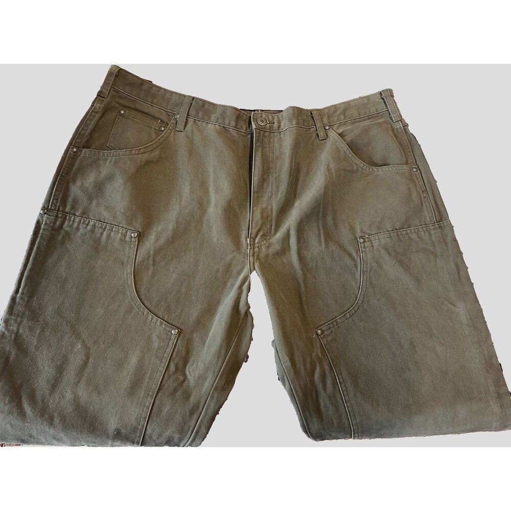 Dickies Vtg Olive Green Carpenter Workwear w/reinforced leg material SIZE 40x32